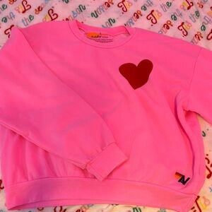 Pink Sweater with Heart Design